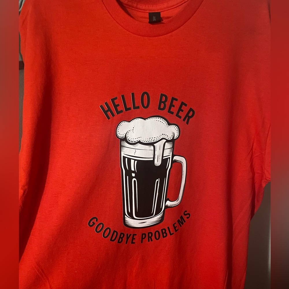 Red Graphic Tee - Hello Beer Design